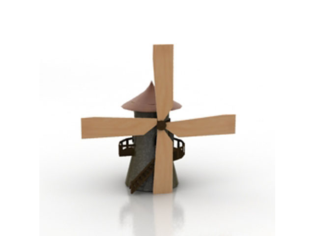 Free Windmill N67 3D model For Architecture 3Ds Max Model Download
